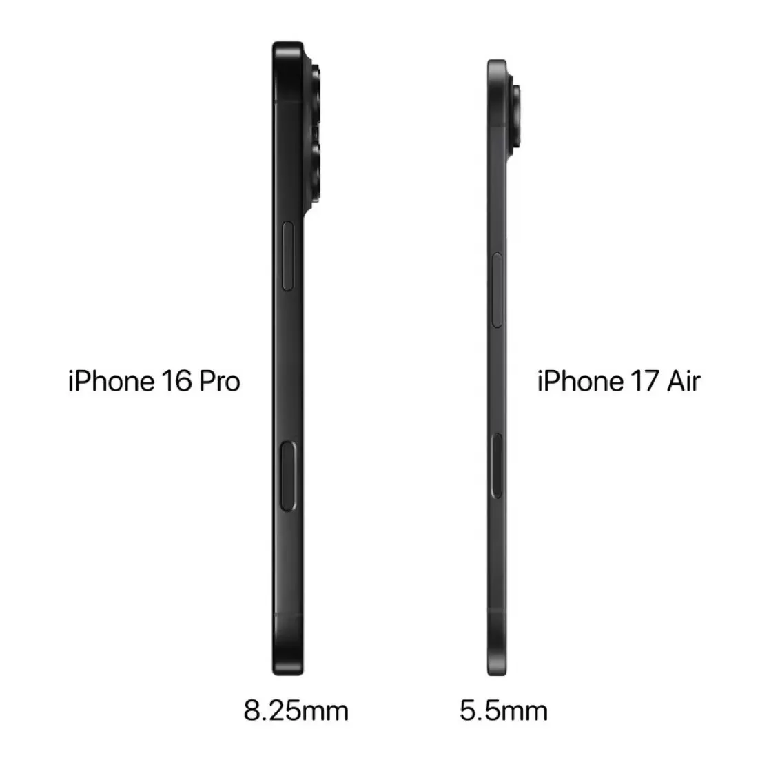 泄露图，iphone 17air 将成为有史以来最薄的 iPhone！